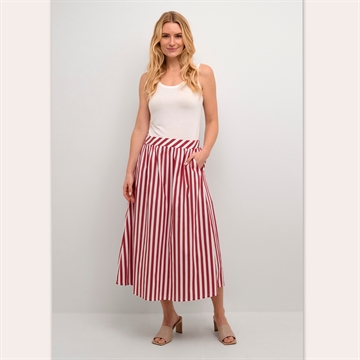Culture Regina Skirt <br> Red White Stripe