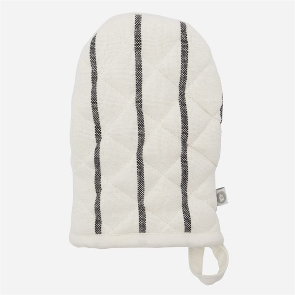 House Doctor Oven Glove Dry <br> White w. Black Stripes